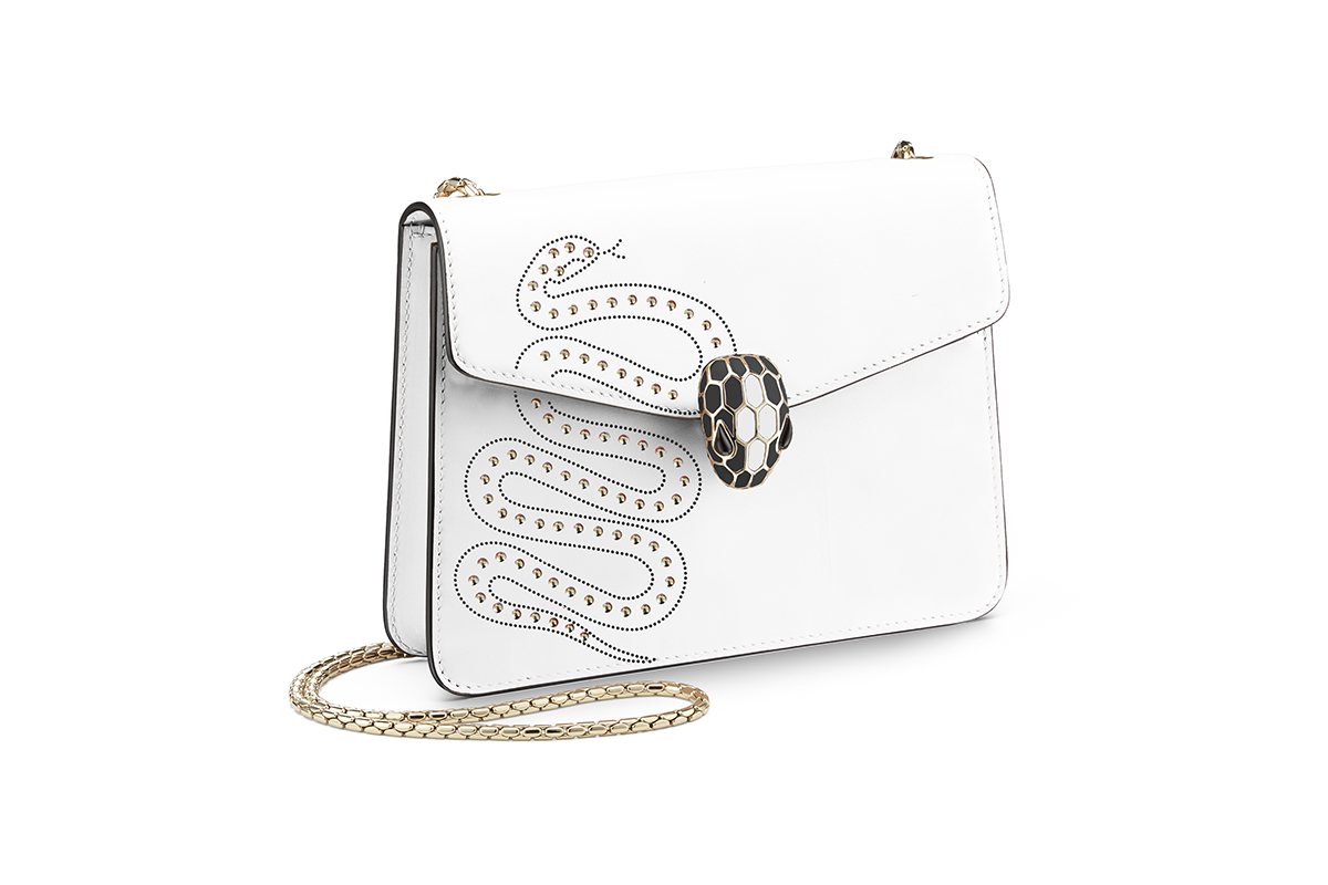Bulgari Serpenti SS18 bag in white calf leather, exclusive to the New Curiosity Shop