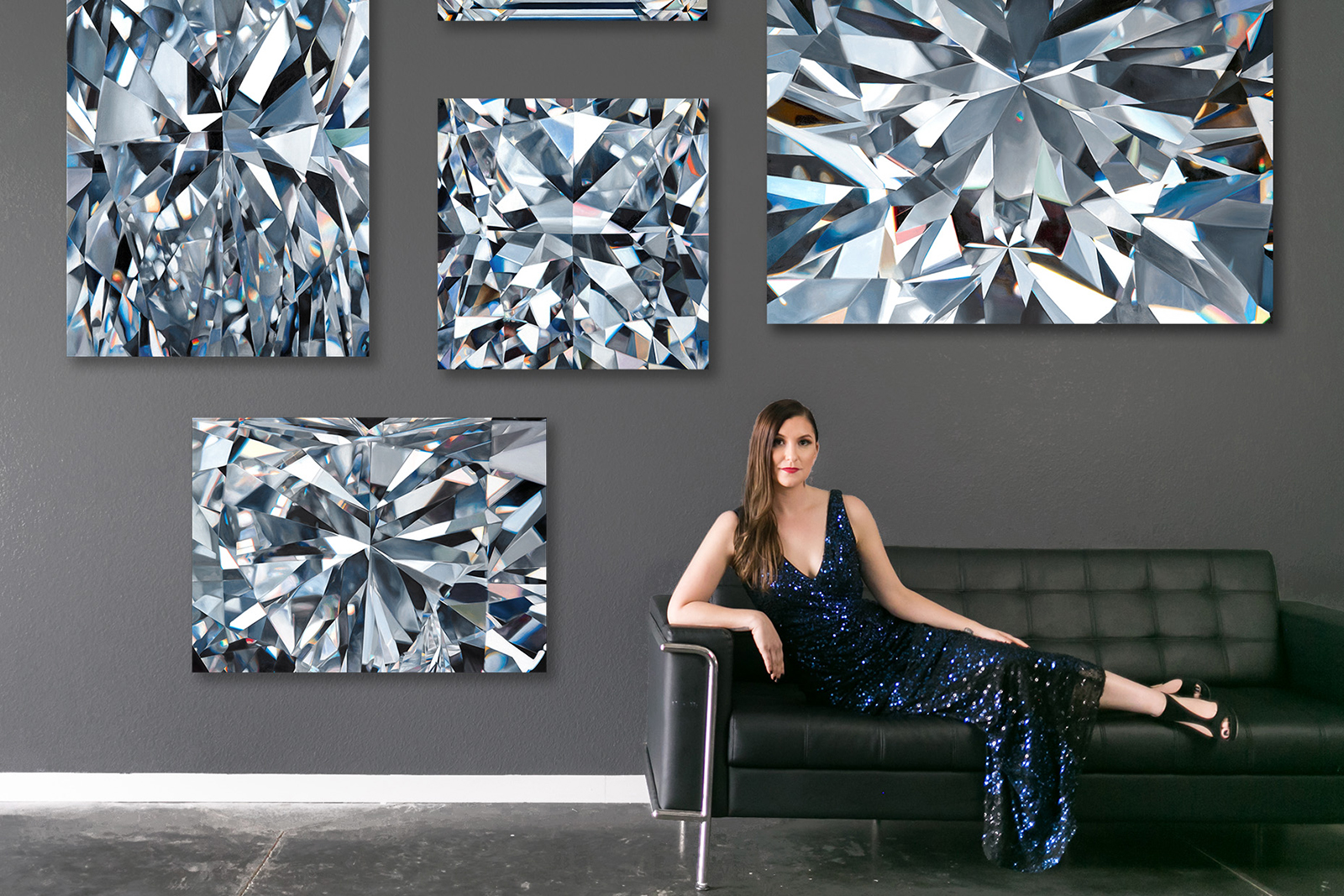 Angie Crabtree and her diamond paintings