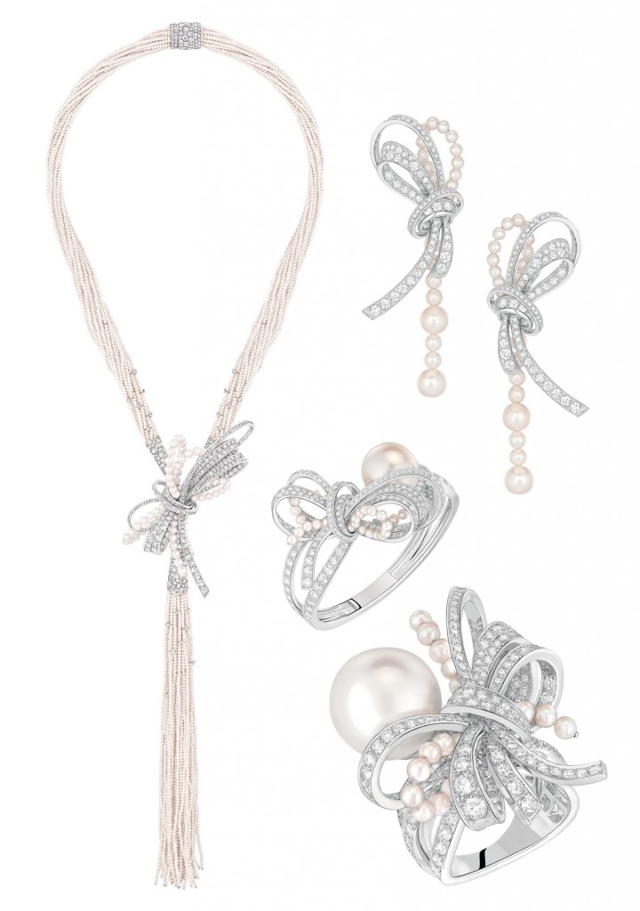 Perles de Couture set with Japanese and South Sea cultures pearls