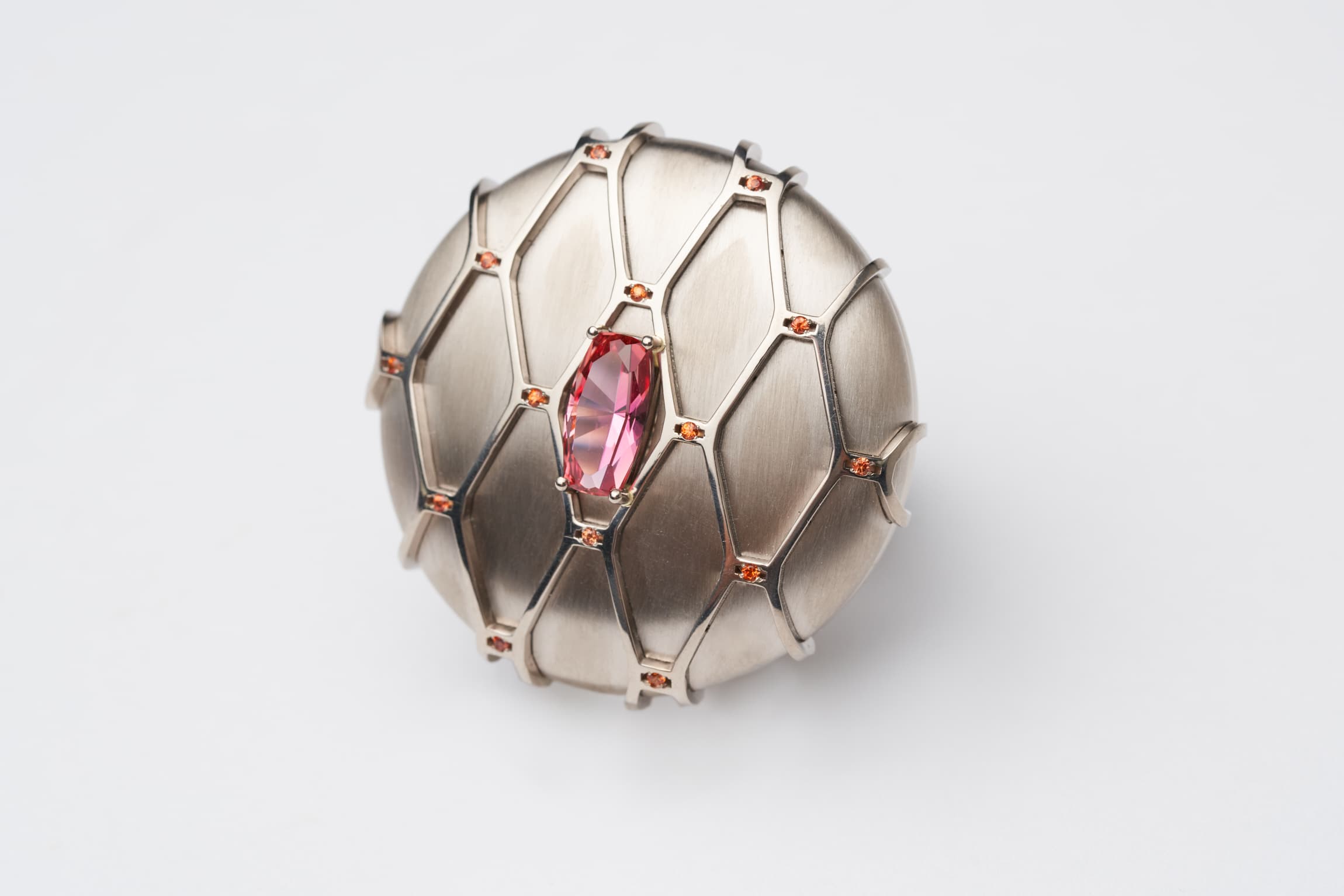 Brummé La Rete ring with a Imperial topaz centre stone