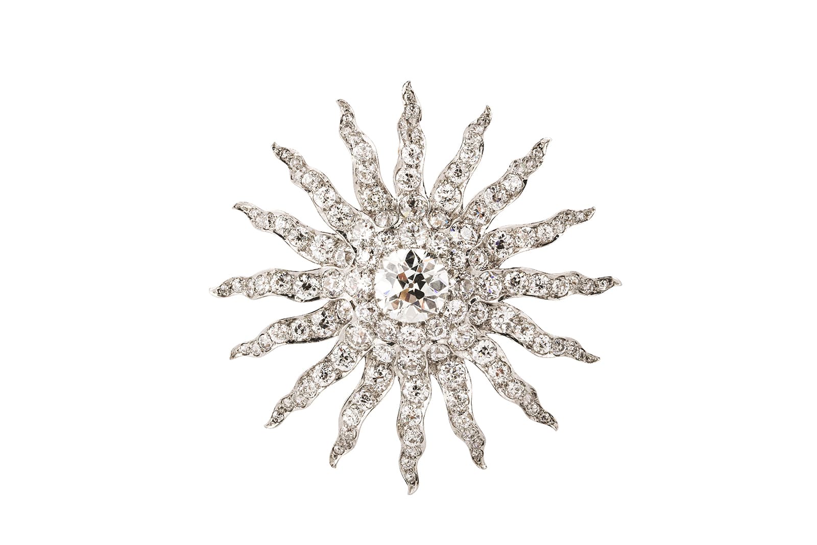 A La Vieille Russie diamond starburst brooch
