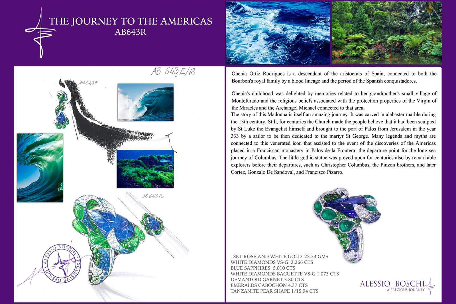 Alessio Boschi Journey to the Americas ring sketch