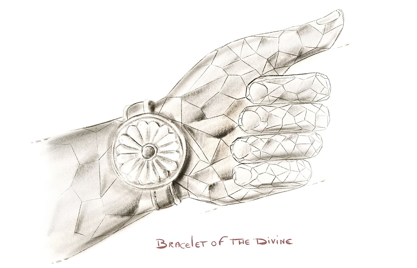  Qannati Bracelet of the Devine watch sketch