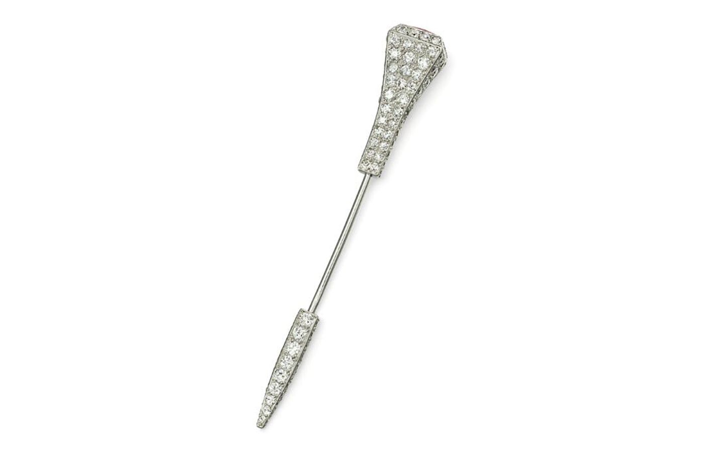  Cartier Collection Nail brooch from 1926 worn by actor Timothée Chalamet at the 2022 Venice International Film Festival 