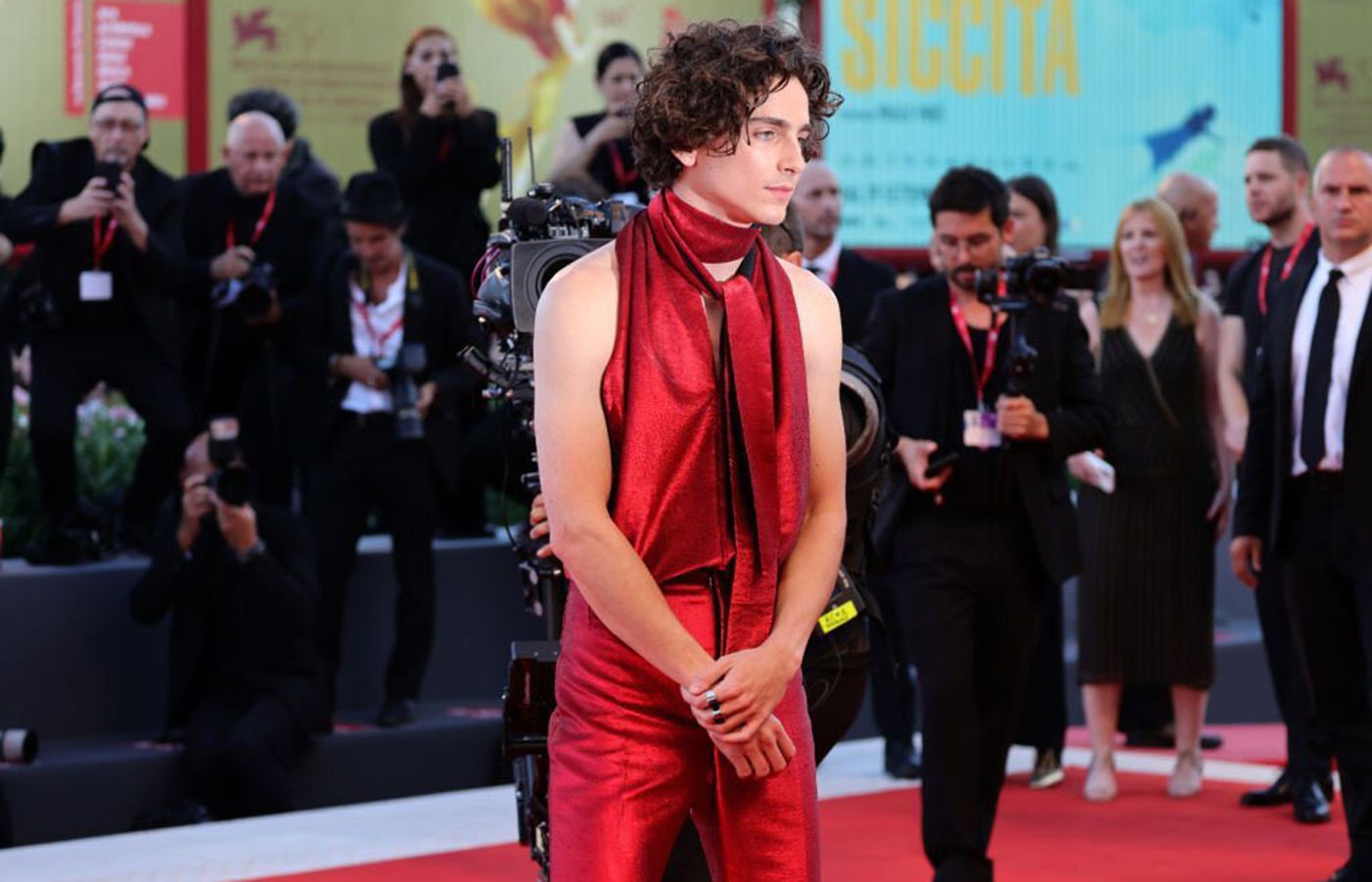 Actor Timothée Chalamet in Cartier at the 2022 Venice International Film Festival. Photo credit: maxblizz.com