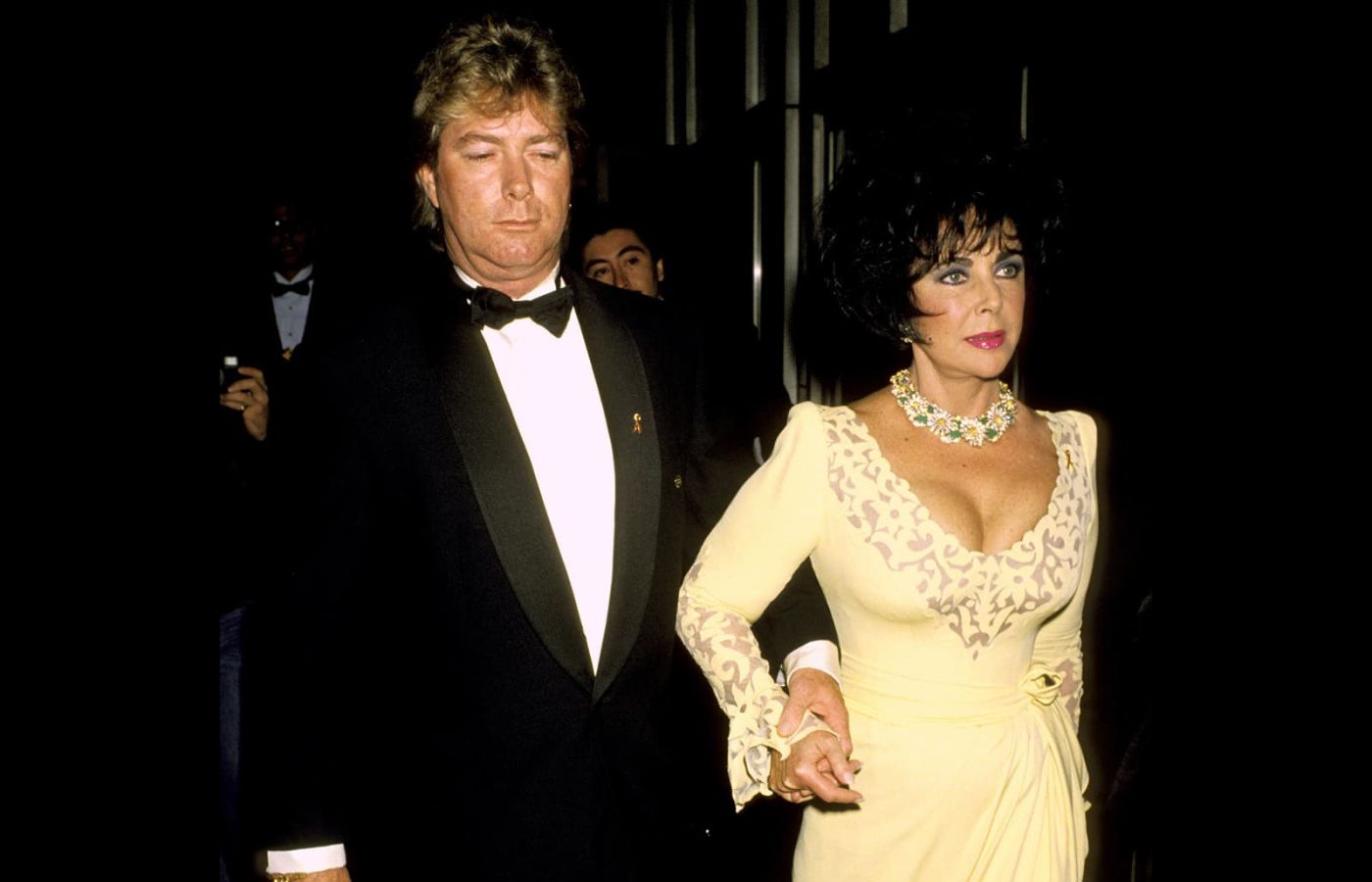 Jewellery icon Elizabeth Taylor with her seventh husband Larry Fortensky