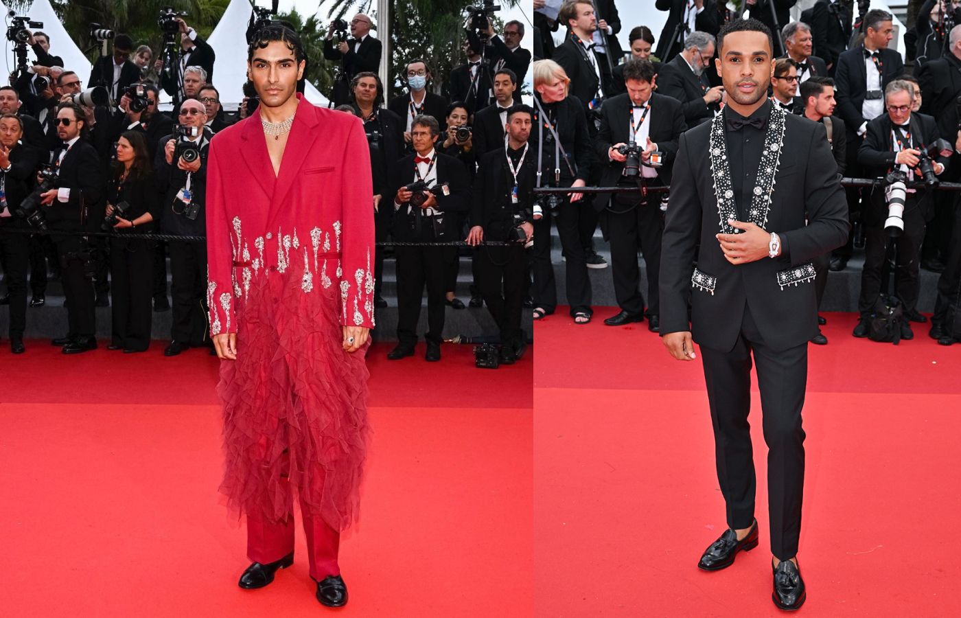 Rahi Chadda and Lucien Laviscount wearing pieces by Fred Leighton Jewellery