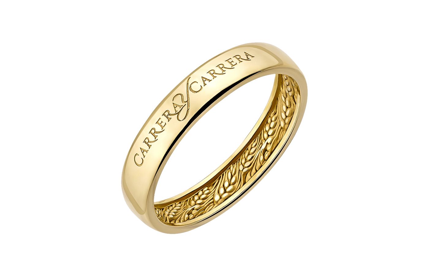 Carrera y Carrera Beauty Inside in 18k yellow gold from the Infinito collection - the engraved ears of wheat are said to symbolise fertility and prosperity