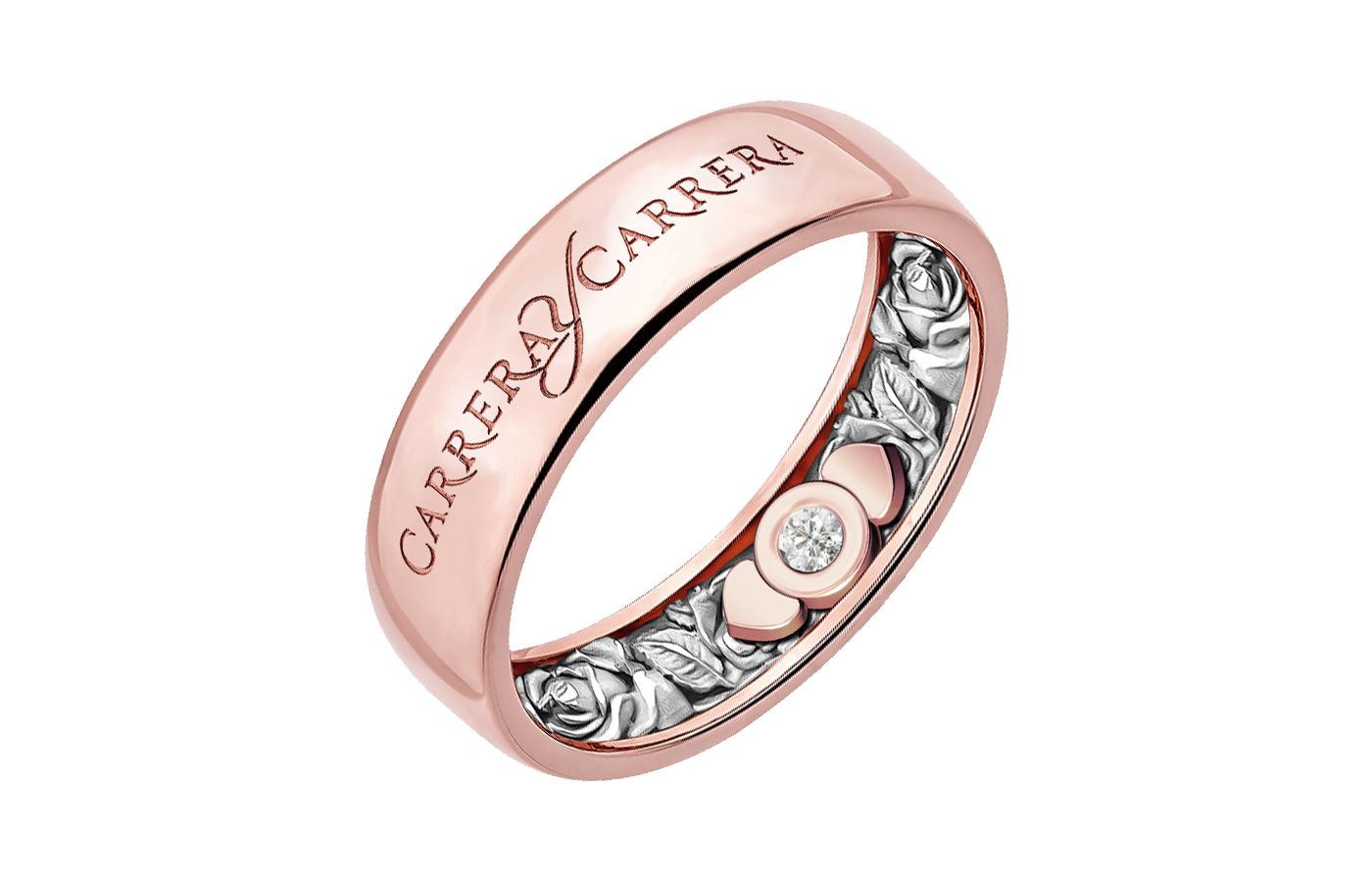 Carrera y Carrera Beauty Inside in 18k rose and white gold from the Infinito collection - the fire is said to symbolise passion